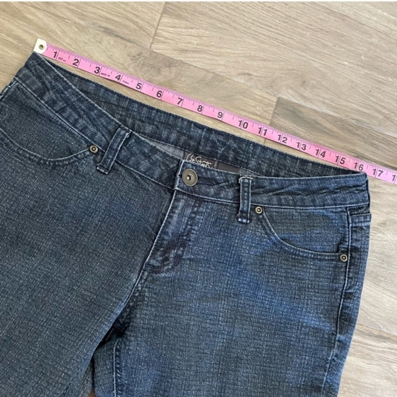 City Streets blue small checker patterned jeans size 11. - Picture 5 of 8